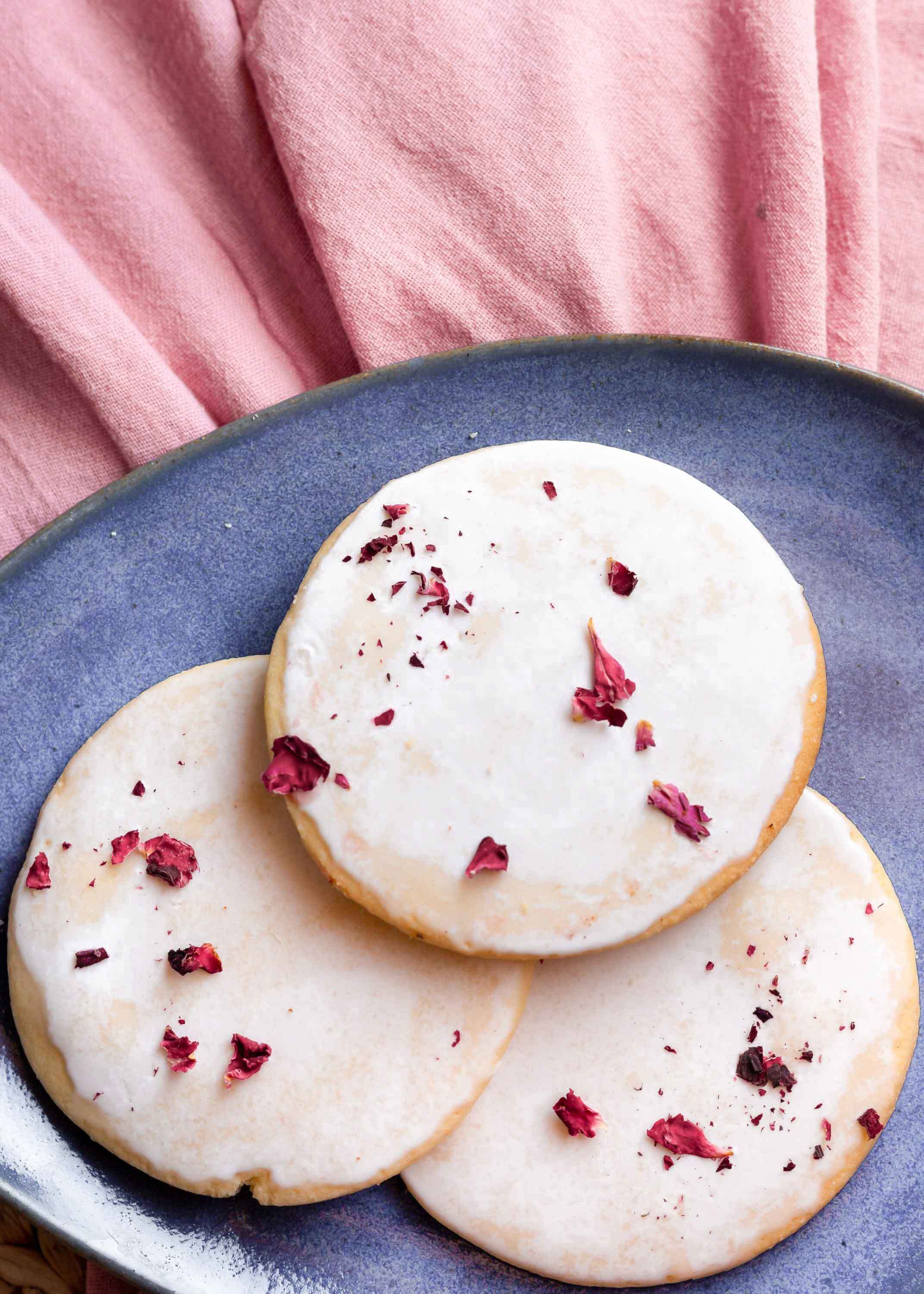 Vegan Rose London Fog Shortbread Cookies